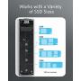 Anker PowerExpand M.2 NVMe and SATA SSD Enclosure Adapter, USB 3.1 Gen2 10Gbps, USB C and Thunderbolt 3 Compatible, Supports M or B&M Keys, and Size 2230/2242 / 2260/2280 SSDs