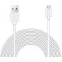 15ft Power Extension Cable Compatible with Wyze Cam v3 Indoor Outdoor, Blink, Echo, Many More. - White -