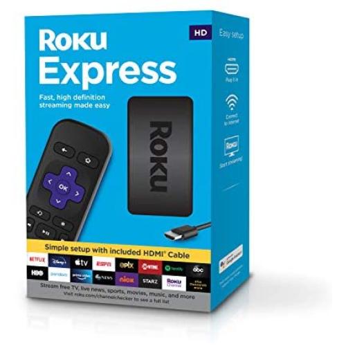Roku Express | HD Streaming Media Player with High Speed HDMI Cable and Simple Remote