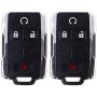 ANGLEWIDE Car Key Fob Keyless Entry Remote SHELL CASE Replacement for 14-17 for Chevrolet Colorado Silverado 1500 Silverado 3500 HD for GMC Sierra Yukon (FCC M3N40821302) 4 Buttons Black 2pad