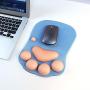 Cat Paw Mouse Pad with Wrist Support Soft Silicone Wrist Rests Wrist Cushion Comfort Mouse Pad Computer Mouse Mat Desk Decor Green(10.7x7.8x0.9) (Dark Blue)
