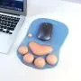 Cat Paw Mouse Pad with Wrist Support Soft Silicone Wrist Rests Wrist Cushion Comfort Mouse Pad Computer Mouse Mat Desk Decor Green(10.7x7.8x0.9) (Dark Blue)