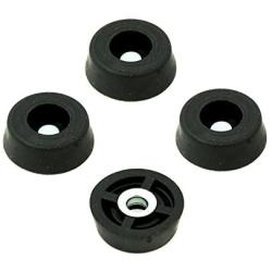 20 Small Round Rubber Feet W/SCREWS - .250 H X .671 D - Made in USA - Food Safe Cutting Boards Electronics Crafts #