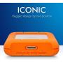 LaCie LAC9000298 Rugged Mini 2TB External Hard Drive Portable HDD - USB 3.0 USB 2.0 Compatible, Drop Shock Dust Rain Resistant Shuttle Drive, For Mac And PC Computer Desktop Workstation PC Laptop
