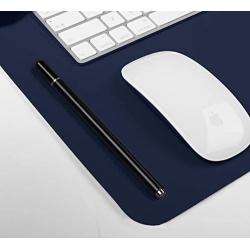 Leather Desk Pad Protector,Mouse Pad,Office Desk Mat,Non-Slip PU Leather Desk Blotter,Laptop Desk Pad,Waterproof Desk Writing Pad for Office and Home (Dark Blue,23.6'' x 13.7'')
