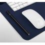 Leather Desk Pad Protector,Mouse Pad,Office Desk Mat,Non-Slip PU Leather Desk Blotter,Laptop Desk Pad,Waterproof Desk Writing Pad for Office and Home (Dark Blue,23.6'' x 13.7'')