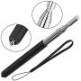 Telescopic Pointer Stick with Hand Lanyard, Teacher Pointer for Classroom, Presentation Pointers for teachers, Hand Pointer Extendable Pointer Stick Retractable Pointer Pen Whiteboard Pointer(2 Black)