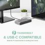 Plugable Thunderbolt 3 and USB C Dock with 60W Charging, Compatible with MacBook/MacBook Pro and Windows Laptops, Dual DisplayPort, 2X USB-C, 3X USB 3.0, Gigabit Ethernet, Audio Jack - Horizontal