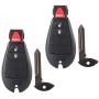 cciyu 2PCS Uncut 3 Buttons Keyless Entry Remote Fob Replacement for C hrysler/for D odge (M3N5WY783X)