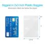 2'' x 3'', 200 Count Resealable Small Plastic Bags, 2 Mil Thick Ziplock Storage Clear Poly Bags and 60 PCS Stickers Labels, Food Grade Safe, Suitable for Jewelry, Pill,Candy, Coin, Daily Vitamin