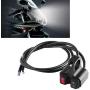 Qiilu 12V 16A CNC Aluminum On-Off Rocker Switches Handlebar Headlight Spotlight Dual Switch for Motorcycle Motorbike