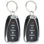 KKmoon Universal Car Vehicle Security System Burglar Alarm Protection Anti-Theft System 2 Black Remote Control