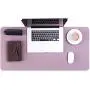Bedsure Genuine Leather Desk Pad, Office Desk Mat Blotter on top of desks, Large Computer Desk Mat, Waterproof Non Slip Lavender Mouse Desk Pad Protector for Office and Home (Purple, 15.7x31.5 inches)