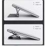 Invisible Laptop Stand, Pronimi Slim Ergonomic Portable Flip Laptop Stand for MacBook Air Mac Book Pro Tablets iPad Silver, Light Adjustable Laptop Stand up to 15 inch