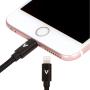 vCharged 12 FT Longest Lightning Cable Nylon Braided USB Charging Cord Compatible with iPhone & iPad (Black)
