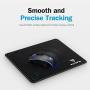 VicTsing Mouse Pad with Stitched Edge, Premium-Textured Mouse Mat, Non-Slip Rubber Base Mousepad for Laptop, Computer & PC, 10.2×8.3×0.08 inches, Black