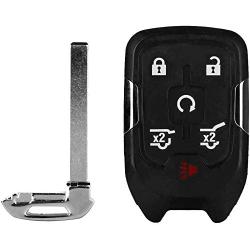 6 Buttons Replacement Key Fob Cover Fits for 2014 2015 2016 2017 Chevy Chevrolet Tahoe Suburban/GMC Yukon Key Fob Case Shell