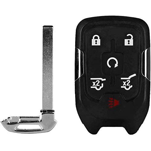 6 Buttons Replacement Key Fob Cover Fits for 2014 2015 2016 2017 Chevy Chevrolet Tahoe Suburban/GMC Yukon Key Fob Case Shell