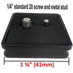 DaVoice 41mm Tripod Quick Release Plate Camera Mounting Parts Replacement for Ambico V-0552 V-0554, Sunpak 7500 Pro 7500tm 7575, Kalimar Pro-Tech V-40, Samsonite 1100 2601 Quantaray Tripod Mount 1 5/8