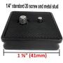 DaVoice 41mm Tripod Quick Release Plate Camera Mounting Parts Replacement for Ambico V-0552 V-0554, Sunpak 7500 Pro 7500tm 7575, Kalimar Pro-Tech V-40, Samsonite 1100 2601 Quantaray Tripod Mount 1 5/8