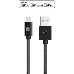 LAX iPhone Charger Lightning Cable - MFi Certified Durable Braided Apple Lightning USB Cord for iPhone 11/11 Pro Max/XS Max/X/iPad, iPod & More