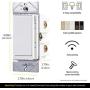 GE myTouchSmart WiFi Smart Light Switch, No Hub Required, Works with Alexa, Google Assistant, 2.4GHz Single Pole/3-Way Ready, Neutral Wire Required, Preset/Custom Programs, 40792, White/Light Almond