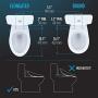 TOTO SW2034#01 C100 Electronic Bidet Toilet Cleansing Water, Heated Seat, Deodorizer, Warm Air Dryer, and PREMIST, Elongated, Cotton White