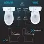 TOTO SW2044#01 C200 Electronic Bidet Toilet Cleansing Water, Heated Seat, Deodorizer, Warm Air Dryer, and PREMIST, Elongated, Cotton White