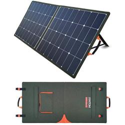 AIMTOM SolarPal 100W Portable Solar Panel for Power Station, Solar Generator, Phone and Laptop, Foldable Solar Power Charger for Camping, RV, Home with QC USB, 18V DC Port and MC-4 Output