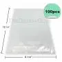 The Display Guys, 100 Pcs 8 7/16'' x 12 1/4'' Clear Self Adhesive Plastic Bags for 8x12 inches Picture Photo Framing Mats