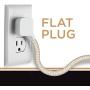 Cordinate Designer 1-Outlet 2-USB Charging Extension Cord with Surge Protection, Brown Braided Décor Fabric Cord, 10 ft, 2.4A USB Charging Ports, with Tamper Resistant Safety Outlets, 37919
