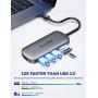HooToo USB C Hub, 7 in 1 USB C to 4K HDMI Adapter with 100W PD Charging, 3 USB 3.0 Ports, SD/TF Card Readers for MacBook/Pro/Air/IMAC/iPad Pro and Type C Laptops Chromebook