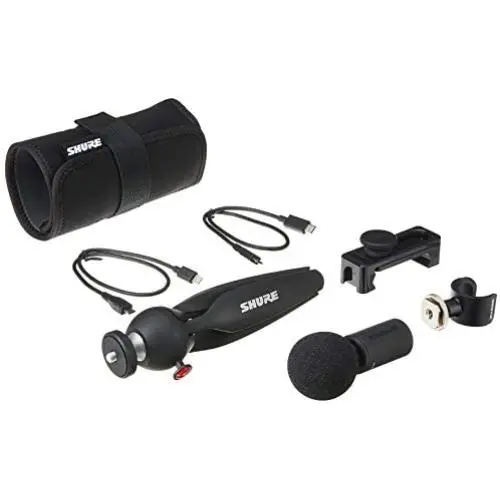 Shure MV88+ Video Kit with Digital Stereo Condenser Microphone for Apple and Android