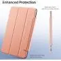 ESR Rebound Magnetic Smart Case for iPad Pro 12.9'' 2020/2018, Convenient Magnetic Attachment [Supports Pencil Pairing & Charging] Smart Case Cover, Auto Sleep/Wake Trifold Stand Case - Rose Gold