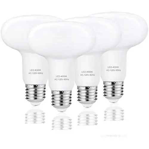 BR30 LED FloodLight Bulbs Indoor,Dimmable,Natural White 4000K,12W(100w Equivalent) ,R30 E26 Reflector Lamp for Recessed Track Lighting Downlight Recessed Can Light- 4 Pack