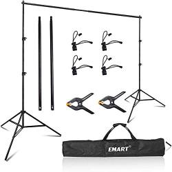 Emart Photo Video Studio 8 x 8 ft Backdrop Stand, Adjustable Photography Muslin Background Support System Kit with Carry Bag