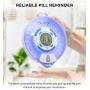 Blucoil 28-Day Automatic Pill Dispenser with Medication Alarm Reminder, Electronic LED Flasher, and Dual Safety Locks