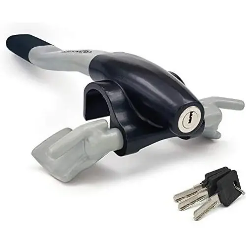 Artago 869 Premium Steering Wheel Lock, Reinforced, Car SUV Universal, Silver