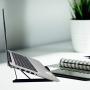 Laptop Riser Stand Support Adjustable Laptop Stand for Pad Tablet Notebook, 9.5 x 7.5 x 0.5 Inches, Black