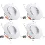 TORCHSTAR 5/6 Inch Gimbal LED Retrofit Downlight, Adjustable Recessed Ceiling Light, Dimmable 13W(100W Eqv.), 900lm, UL & Energy Star Listed, CRI90, 5000K Daylight, Damp Location, Pack of 4