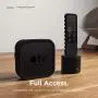 elago R3 Protective Case Compatible with Apple TV Siri Remote 4K (5th) / 4th Generation (Black) - Extra Protection, Durable Silicone, Lanyard Included, Full Access