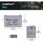 Renogy Deep Cycle AGM Battery 12 Volt 100Ah for RV, Solar Marine and Off-grid Applications, Gray