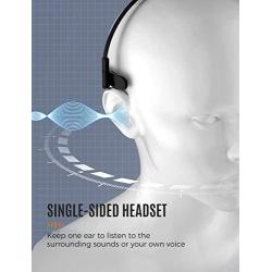 Mpow Single-Sided USB Headset with Microphone, Over-The-Head Computer Headphone for PC, 270 Degree Boom Mic for Right/Left Ear, Comfort-fit Call Center Headsets with in-Cord Volume Control