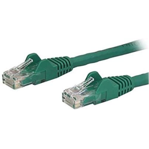 StarTech.com 1ft CAT6 Ethernet Cable - Green CAT 6 Gigabit Ethernet Wire -650MHz 100W PoE RJ45 UTP Network/Patch Cord Snagless w/Strain Relief Fluke Tested/Wiring is UL Certified/TIA (N6PATCH1GN)