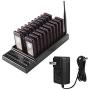 20 Channels Wireless Calling System Restaurant Guest Paging System Restaurant Call Coaster Pagers/Guest Waiting Pager/Wireless Paging System with Charging Dock and Transmitter