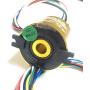 Taidacent Through Bore Electrical Slip Ring Rotary Electrical Contact 6/12/18/24 Wire Rotate Conductive Energization Collector Ring Brushes Hollow Shaft (6 Wires Inner Hole 7mm Outer Diameter 33mm)