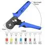 Ferrule Crimping Tool Kit, Sopoby AWG 28-7 Self-adjustable Ratchet Ferrule Crimper Plier Set with 1200PCS Wire Ferrules Crimp Connectors Wire Terminals