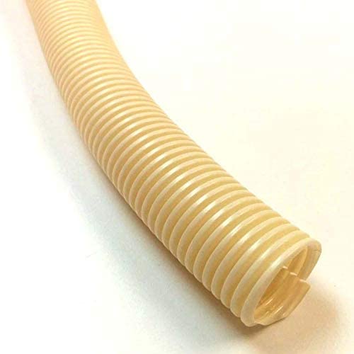 Electriduct 1/4'' Split Wire Loom Tubing Polyethylene Corrugated Flexible Conduit (0.25 Inch ID) - Beige - 10 Feet