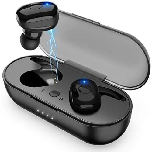 Wireless Earbuds, Bluetooth 5.0 Wireless Headphones, in-Ear Sweat-Proof Stereo Wireless Earphones with Portable Charging Case, Mic
