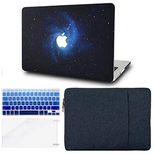 KECC Laptop Case Compatible with MacBook Pro 13'' (2020/2019/2018/2017/2016, Touch Bar) w/Keyboard Cover + Sleeve + Screen Protector Hard Shell A2159/A1989/A1706/A1708 (Blue)